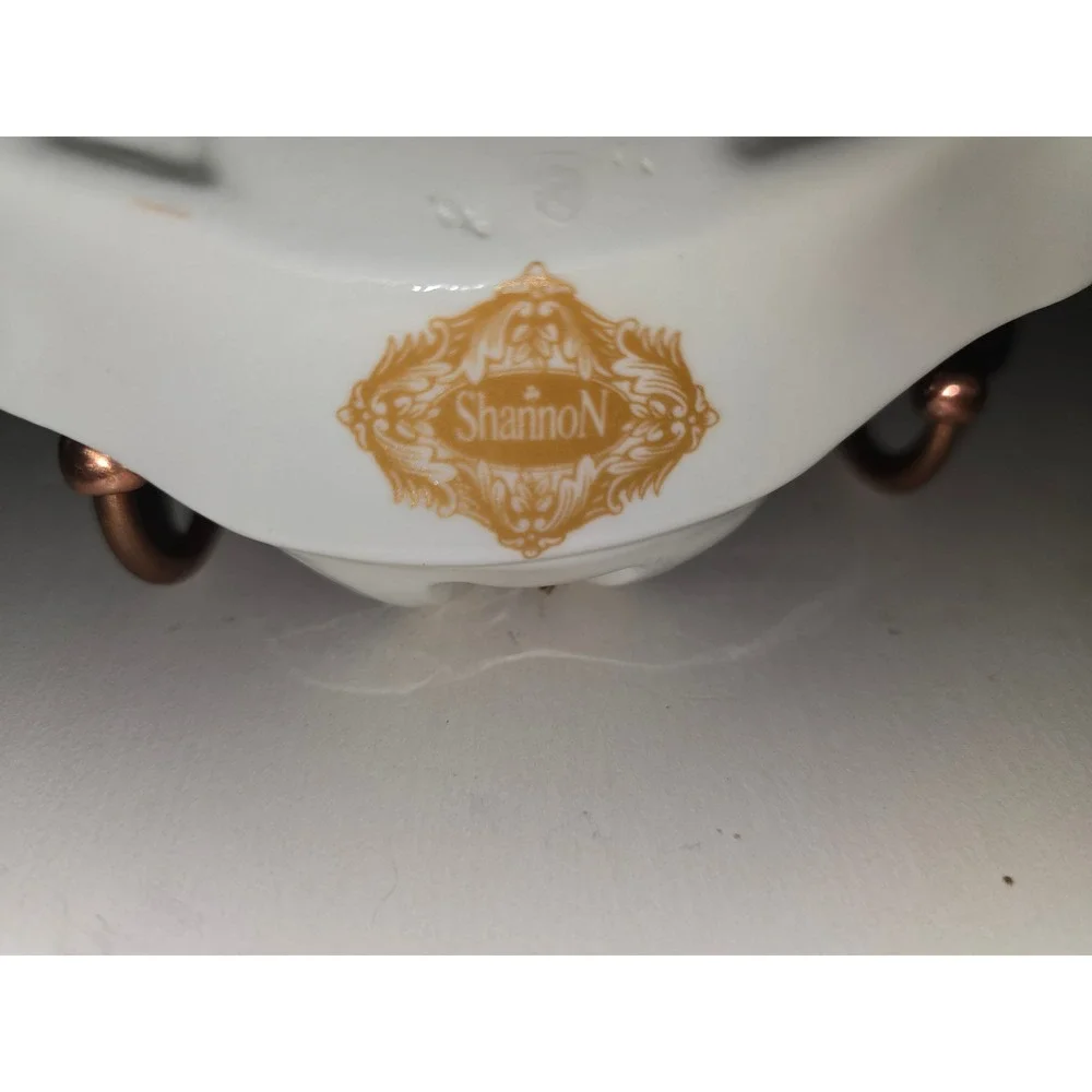Shannon I Godinger & Co Shamrock Porcelain 3 Sectional Nut Tray Dish NIB‎ 12